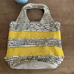 美品☆【deux c 】ドゥセー　スパンコールバッグ　シルバー