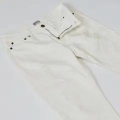 マウジー▼クラッシュスキニーホワイトデニム▼大きめサイズ▼27▼W約80cm