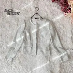 ⚫︎BLACK GALLERYノーカラーツイードジャケット11ARセレモニー