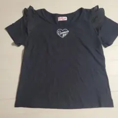 Ricca ricca フリル袖 Tシャツ 黒
