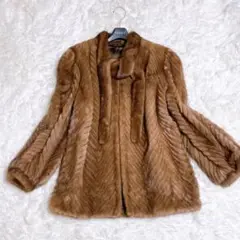 【希少】【美品】高級ファー 毛皮コート L相当 ミンク リアルファー 11号