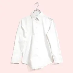 Dinkel 長袖シャツ ホワイト ベーシックデザイン 11R ポリエステル混