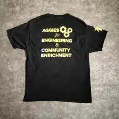 【ヴィンテージ】ブラックTシャツ USショッププリント ZSM1 古着