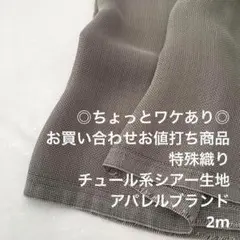 S5X/6376-04☆2m ワケあり/お買い合わせ/ポリチュール系シアー生地