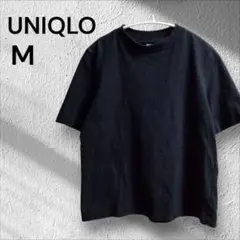 UNIQLO　スラブハイネックT （半袖）ブラック　M　 シンプル