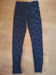 スカル柄キッズレギンス ダークグレー