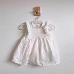 H&M ホワイトドレス ベビー服　女の子　60 70 80 ボディスーツ