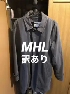 訳あり　MHL ステンカラーコート　ネイビー　ライナー欠品