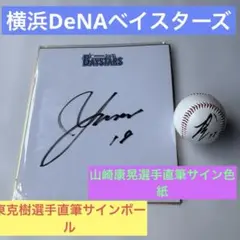 横浜DeNAベイスターズ直筆サインと直筆サインボール【東克樹選手　山崎康晃選手】