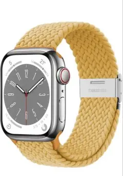 イエロー Apple Watchバンド 42/44/45/49 mm 編み込み