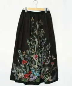 イズスカラー542263：花蝶柄チュールリバーシブルスカート