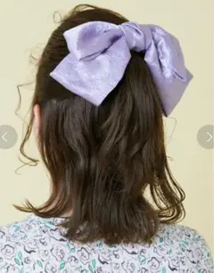 【新品未使用品】リトルサニーバイト サテンリボンヘアアクセサリー パープル