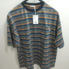 新品 ベイフロー 総柄 ボーダー Tシャツ BAYFLOW