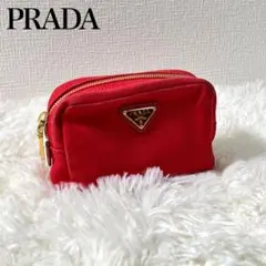 PRADA プラダ キャンバスコスメポーチ ミニポーチ バニティ カナパ 三角