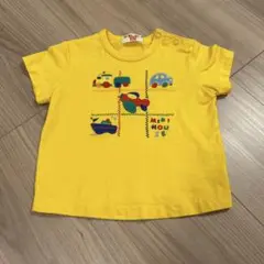 ミキハウス イエロー Tシャツ 80