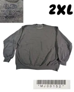 Fruit of the Loom 無地solidスウェット グレー 2XL