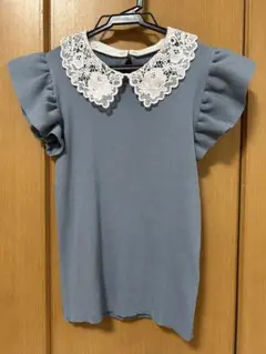 フリル　トップス　ノースリーブ
