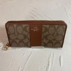 COACH コーチ　長財布　ブラウンライン　シグネチャー