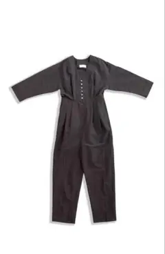 kiira 2025 Cotton linen jump suit ブラック