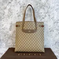 GUCCI オールドグッチ シェリーライン トートバッグ ブラウン