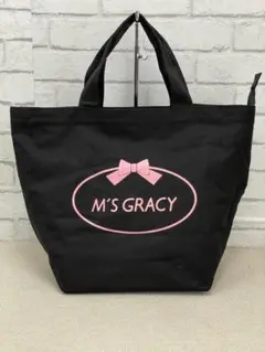 (K07222) エムズグレイシー M'S GRACY ロゴプリントトートバッグ