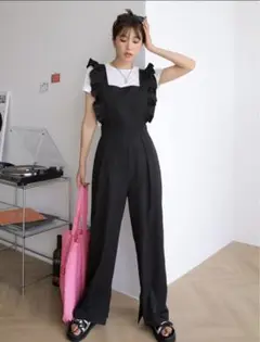 shien シンプルフリル　オーバーオール　完売品
