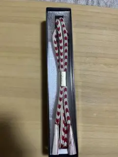 赤と白のストライプ 帯締め