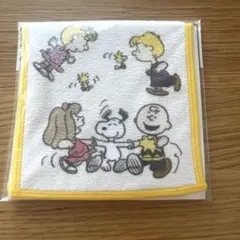 【未使用】PEANUTS スヌーピー 眼鏡クリーナー タオル イエロー 西川