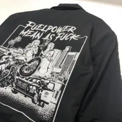 アメカジ コーチジャケット バイカー 中綿ブルゾン ブラック メンズL