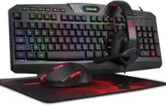 S101ゲーミングキーボード ゲーミングマウス 有線 RGB バックライト PC