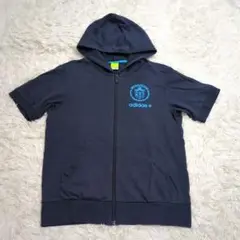 希少 美品 adidas アディダス 半袖 ジャージ パーカー M