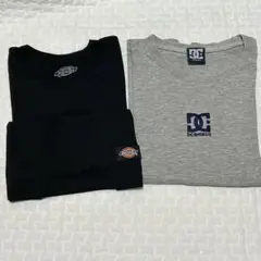 130cm Tシャツ 2枚 セット DC Dickiesブラック グレー　まとめ