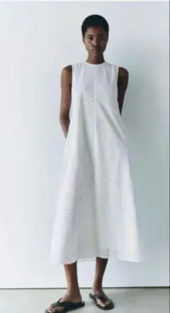 ZARA エンブロイダリーワンピース XLサイズ　新品未使用