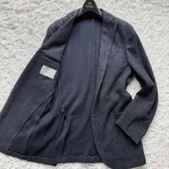 BOGLIOLI テーラードジャケット ヘリンボーン ネイビー メンズ Mサイズ