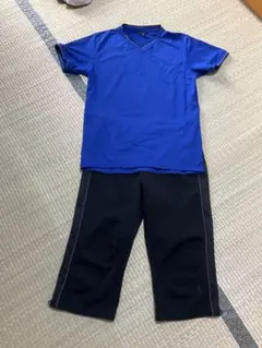 青 Mサイズ スポーツウェアセット ユニクロ