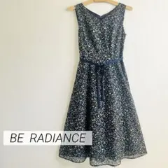 BE RADIANCE 花柄 レース ネイビー ワンピース　ビーラディエンス