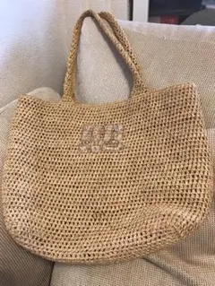 ヘレンカミンスキー レア ストーン付ラフィアトートバッグ