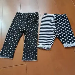 80ボトムスパンツ２点セット　訳あり難あり