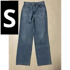 〇　美品　GU　ハイライズストレートジーンズ　344638　S