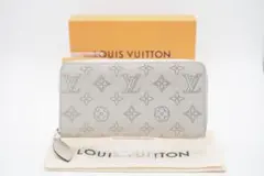 LOUIS VUITTON ラウンドファスナー長財布 マヒナ ブリューム AB