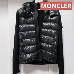 モンクレール/ニットブルゾン異素材コンビアウター/416843 MONCLER ニットブルゾン 異素材コンビ ジップアップ アウター
