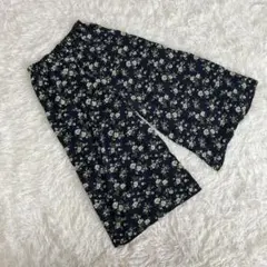 『グローバルワーク』 (L) 花柄ガウチョパンツ ウエストゴム らくちん 薄手