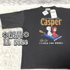 ＊新品＊　キャスパー　Tシャツ　ロゴス　casper ROGOS ブラック LL
