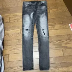 mnml ダメージ加工 スキニーパンツ