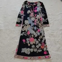 LEONARD レオナール jersey mikado 花柄 ワンピース