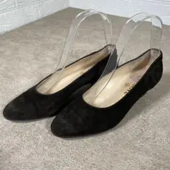 Chanel シャネル パンプス ブラック ココマーク スウェード ヒール