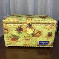 ひまわり柄 裁縫箱 Robert Kaufman