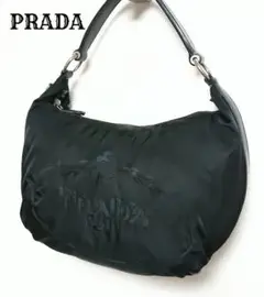 PRADA/プラダ/ショルダーバッグ/ナイロン/刺繍ロゴ/レザー/ハンドバッグ