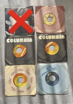 希少　日本未発売　Columbia・Epic 7インチ　洋楽レコード5枚セット