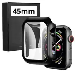 ⭐️即日発送❣️Apple Watch 保護カバー フィルム一体型 45㎜ ブラック